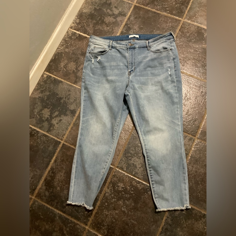 Nine West Womens Skinny ankle High-Rise Sculpting Stretch Jeans Size 18
